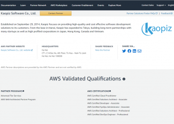 Kaopiz trở thành đối tác “Kiến trúc sư chuyển đổi số tối ưu” của AWS