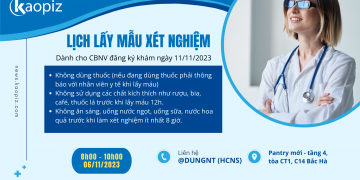 Lịch lấy mẫu xét nghiệm – khám sức khỏe định kỳ năm 2023