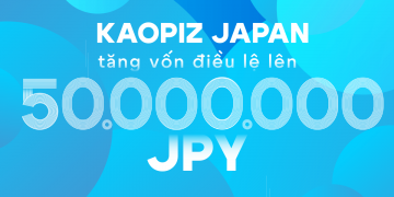 Kaopiz Japan nâng vốn điều lệ lên 50 triệu JPY
