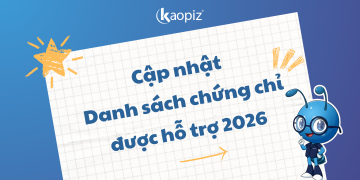 Cập nhật Danh sách chứng chỉ được hỗ trợ 2026